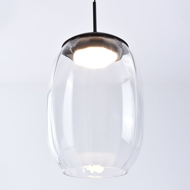 Hängelampe mit transparentem Glas und 3-stufig dimmbaren LEDs - Isra