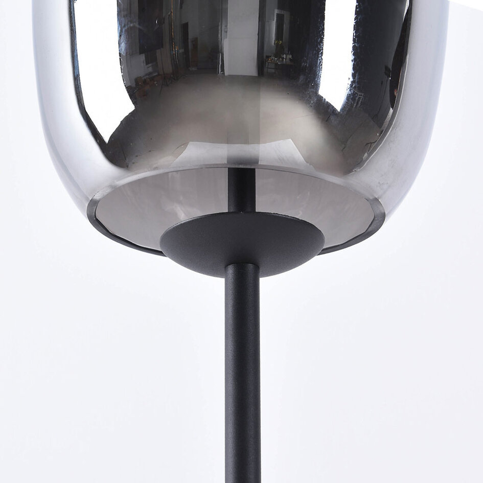 Stehlampe 3-stufig dimmbar und Rauchglas - Noelle