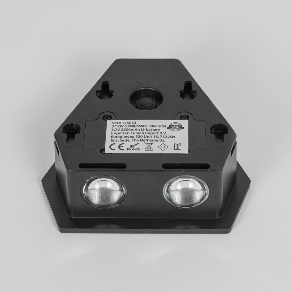 3-flammige Solar-Außenwandleuchte Charissa