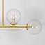 Design-Deckenleuchte Gold mit transparentem Glas, 4-flammig - Asun