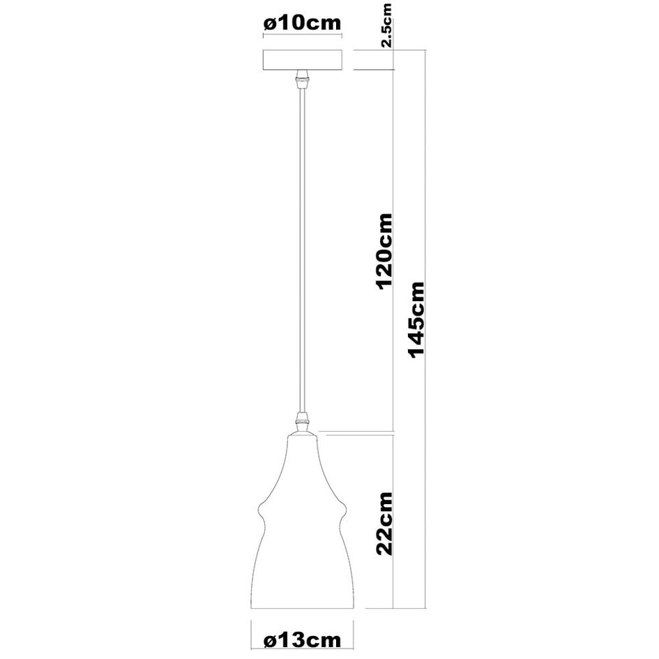 1-flammige Hängeleuchte Trinidad mit Rauchglas - Variante 2