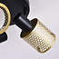 Design-Deckenleuchte schwarz mit Gold, 3-flammig - Gull