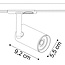 Schwarzes 1-phasiges Schienensystem 1,5 Meter lang mit Blake-Spots- Deckenstrahler