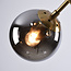 Retro-Pendelleuchte gold mit Rauchglas und Spiegeleffekt, 4-flammig - Florence