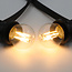 Illu Lichterkette  mit 2,5W oder 4,5W Lampe, 2200K-2700K, Ø45, transparentes Glas, dim-to-warm - inkl. Dimmer