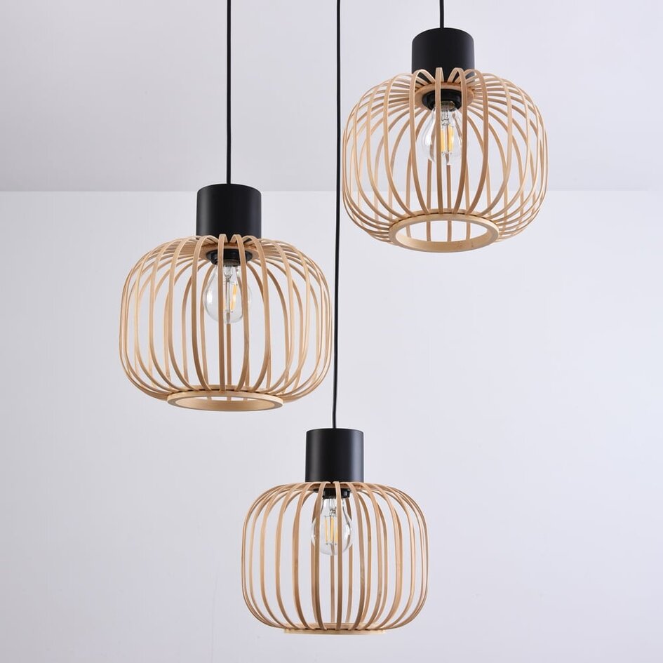 Bambus-Pendelleuchte, 3-flammig - Michi