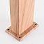 Industrielle Sockelleuchte mit dunkler Holzoptik, 50 cm - Simone