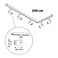 Industrielles 1-phasiges Schienensystem 3 Meter lang mit Claire-Strahlern -  Deckenstrahler