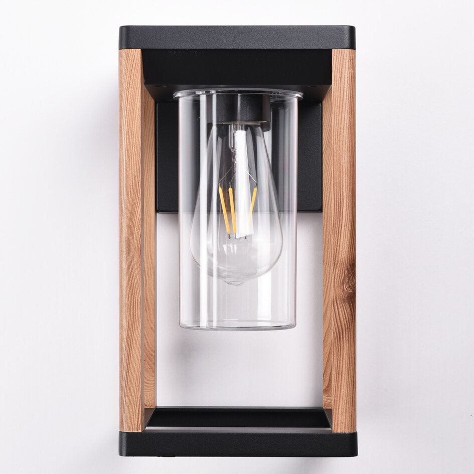Außenwandleuchte in Holzoptik - Pancha