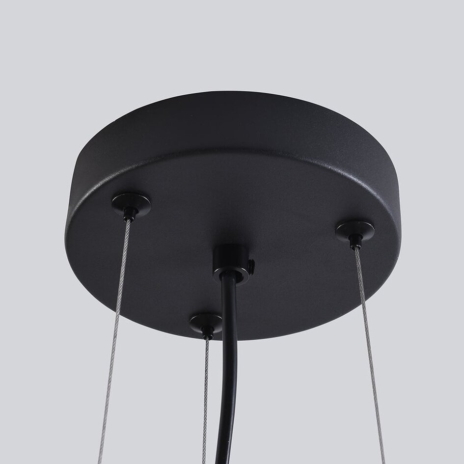 Design-Pendelleuchte Serres mit amber Glas, 3-flammig