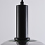4-flammige Pendelleuchte Ilvy aus apfelförmigem Rauchglas - schwarz