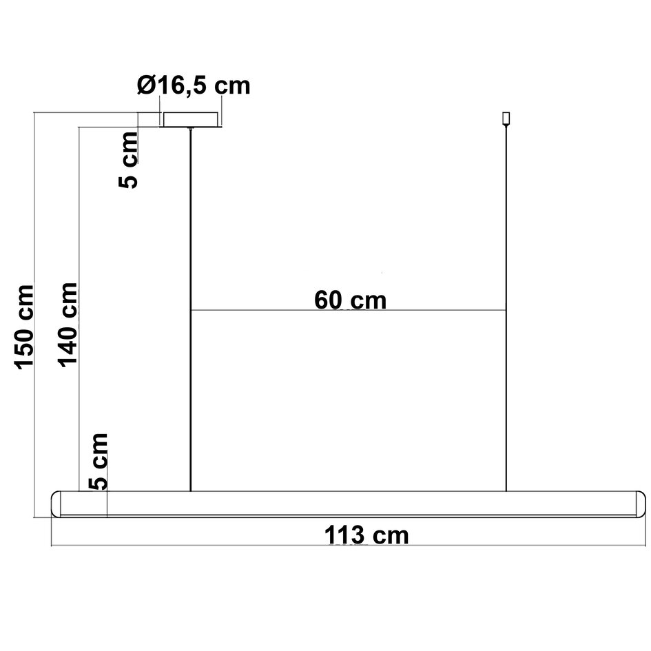 Dimmbare schwarze LED-Hängeleuchte - Devin
