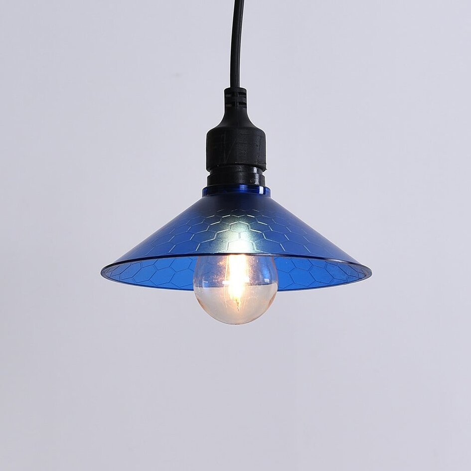 Schirm für Illu-Lichterketten-Lampen - blau