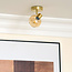 Deckenleuchte gold mit amber Glas, 1-flammig - Jenthe