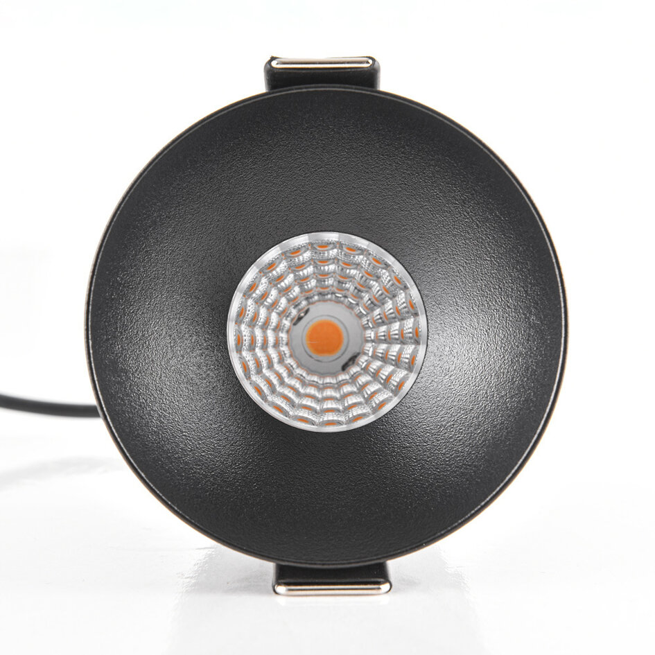 9W Einbaustrahler Meya mit Ring - schwarz