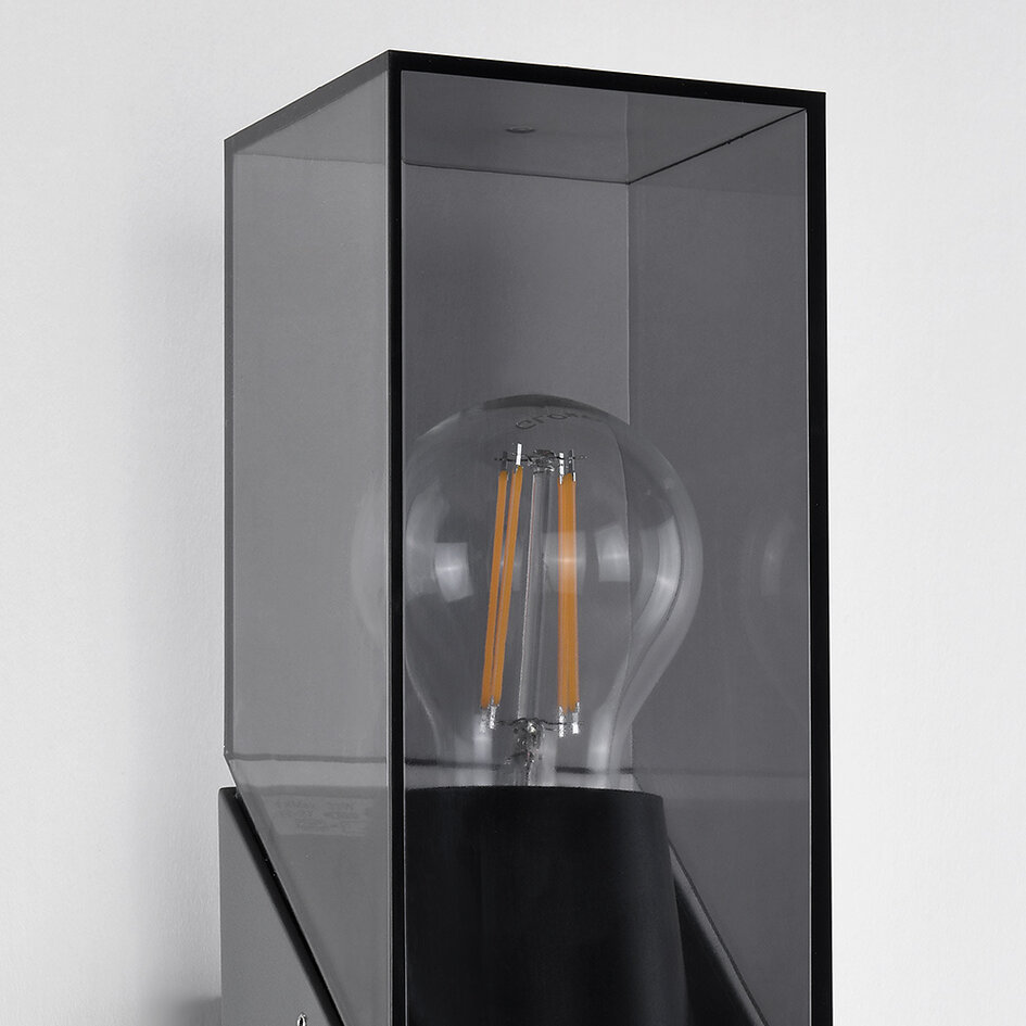 Wandleuchte Industrie Jasper mit Sensor - anthrazit