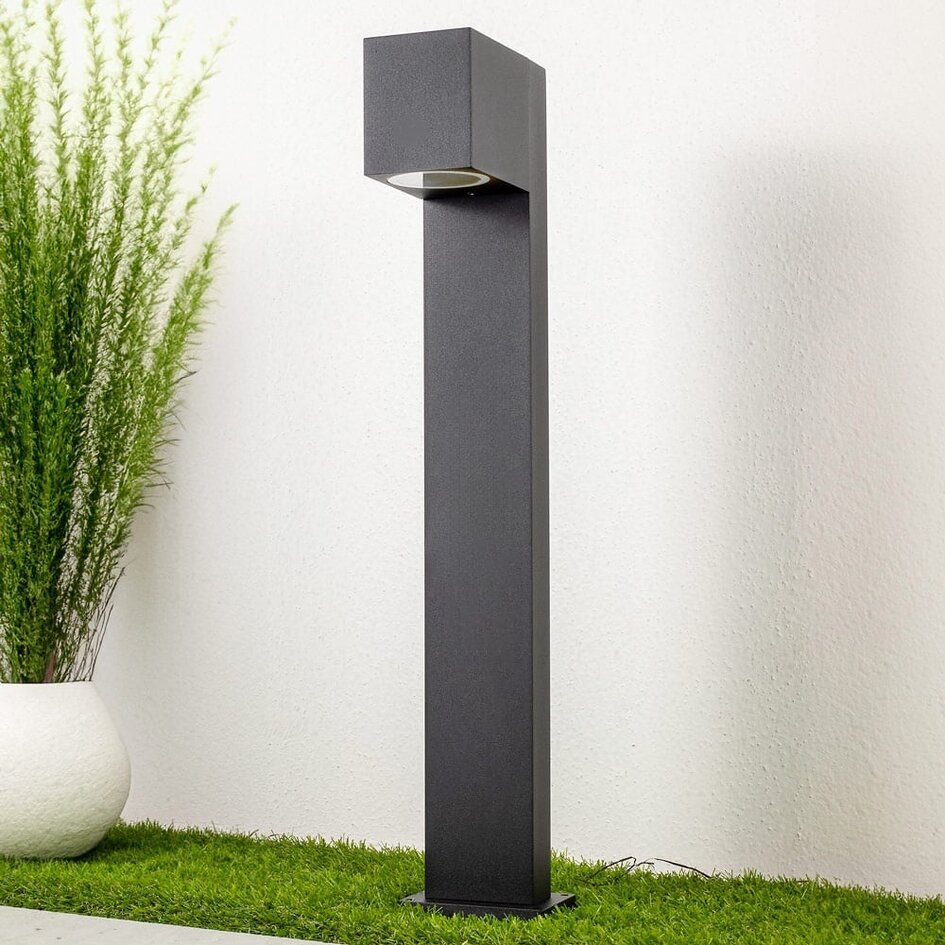 Industrielle Sockelleuchte mit quadratischem Kopf, 50 cm - Simone