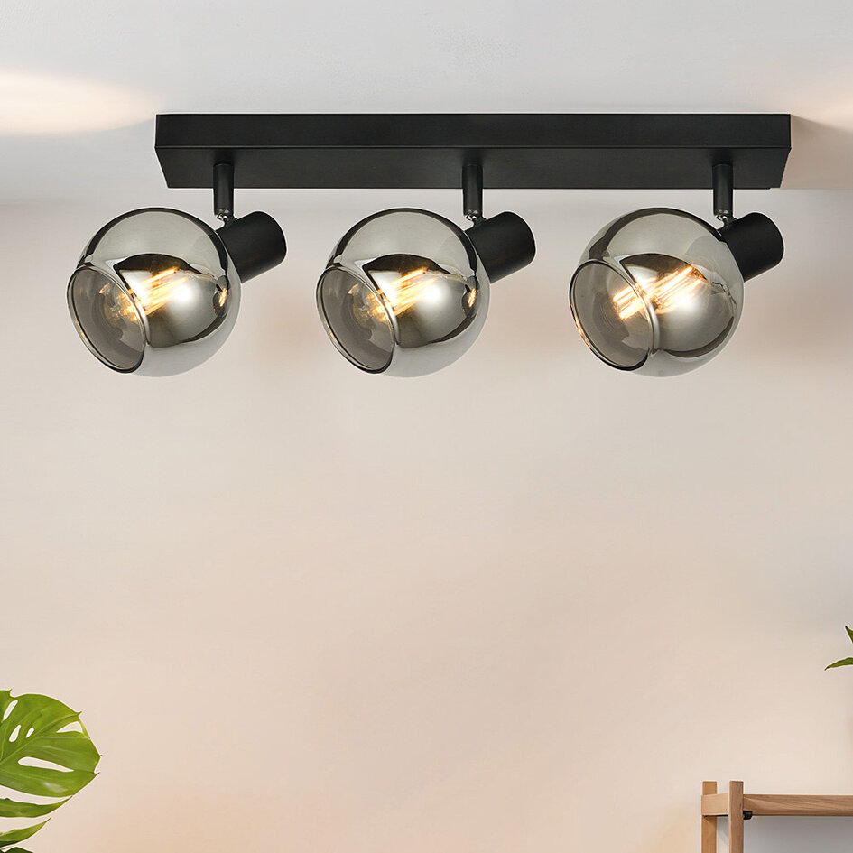 Deckenleuchte Detroit mit Rauchglas