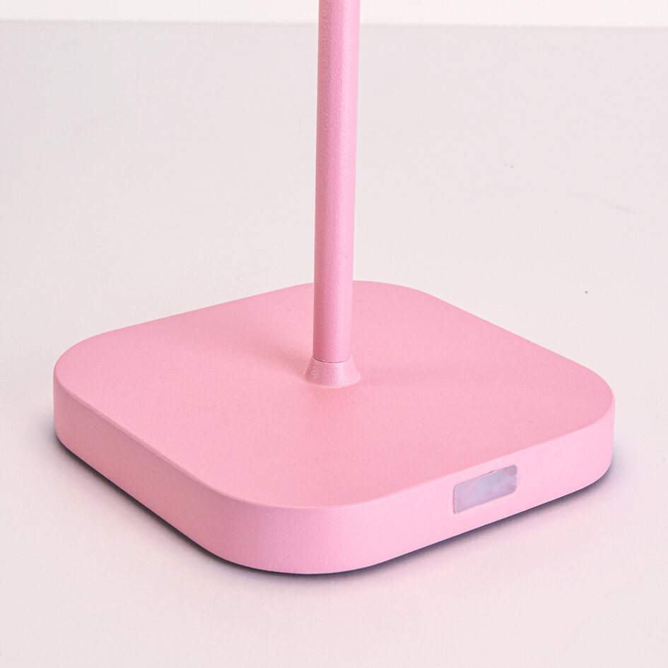 Aufladbare rosa Tischlampe dimmbar - Tessa