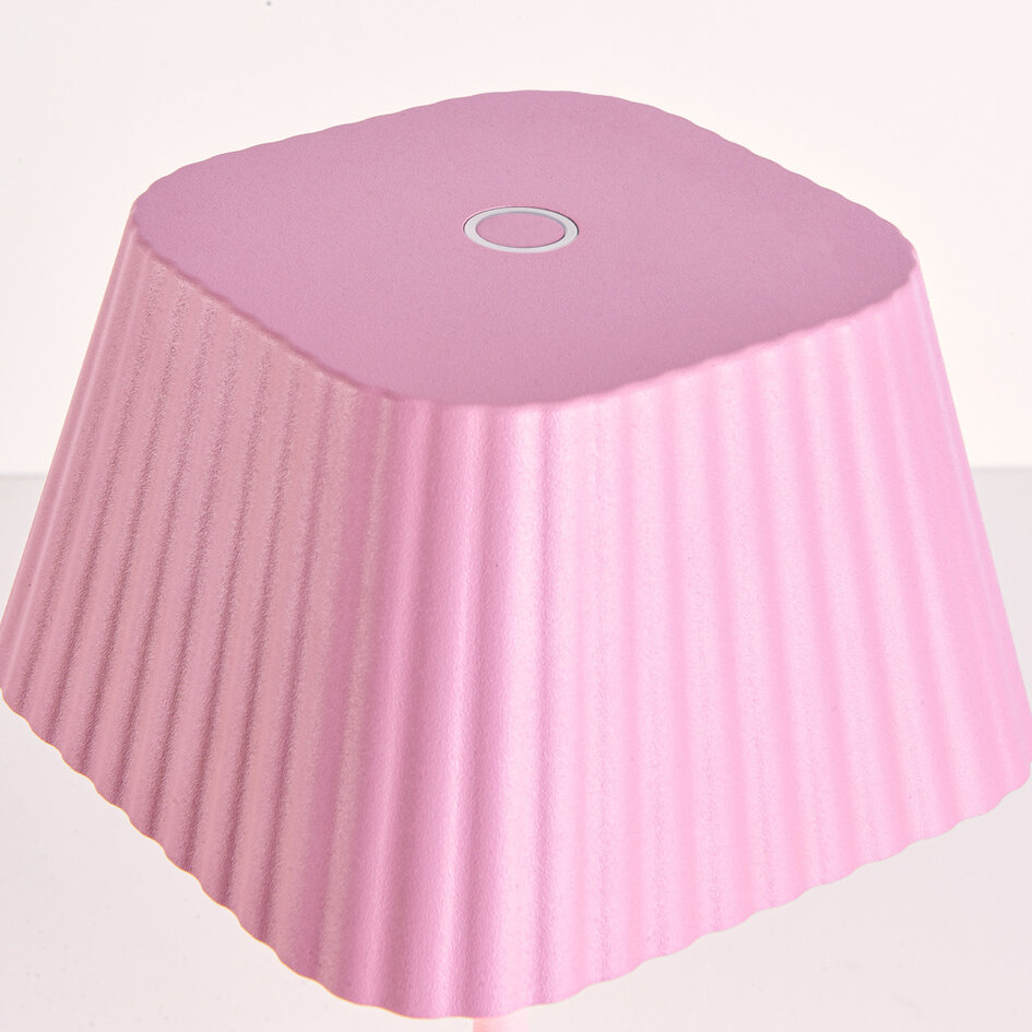 Aufladbare rosa Tischlampe dimmbar - Tessa