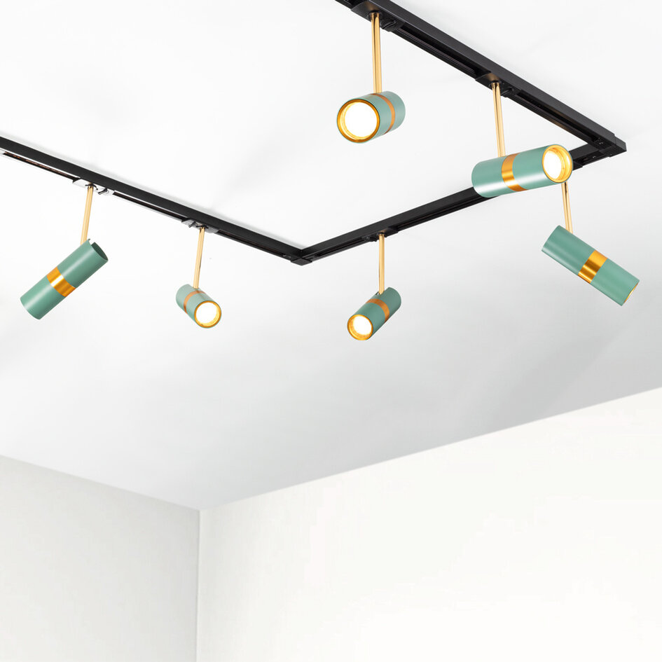 1-Phasen-Schienensystem 1,5 Meter Blau mit Gold - Remi