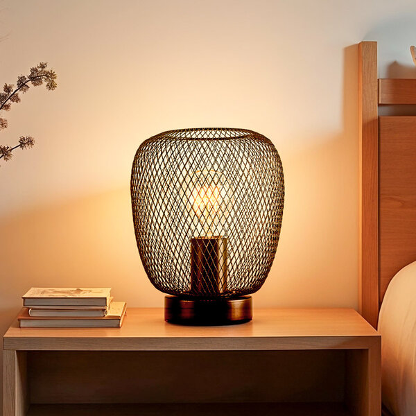 Industrielle schwarze Tischlampe mit Metallkonstruktion - Prison