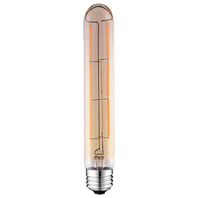 E27 Filament Röhrenlampe amber Glas mit Glühfaden 6W 2200K, 30 cm - dimmbar