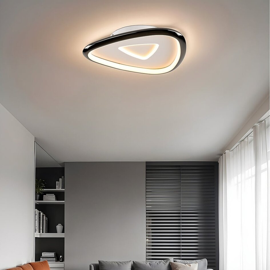 Deckenleuchte Cellu mit 3-stufiger Dimmung in schwarz mit Chrom