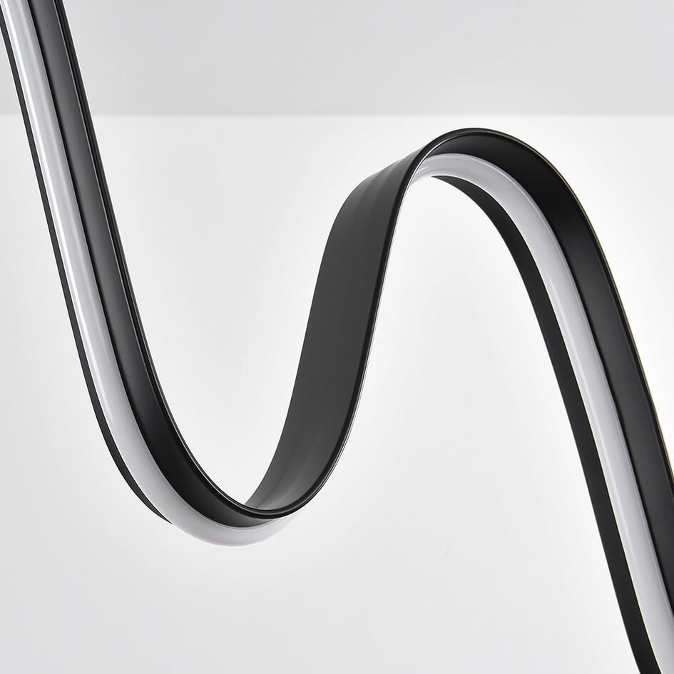 Design-Pendelleuchte Linea in geschwungener Form mit 3-stufiger Dimmung