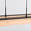 Design-Pendelleuchte schwarz mit hellem Holz 3-stufig dimmbar - Liana