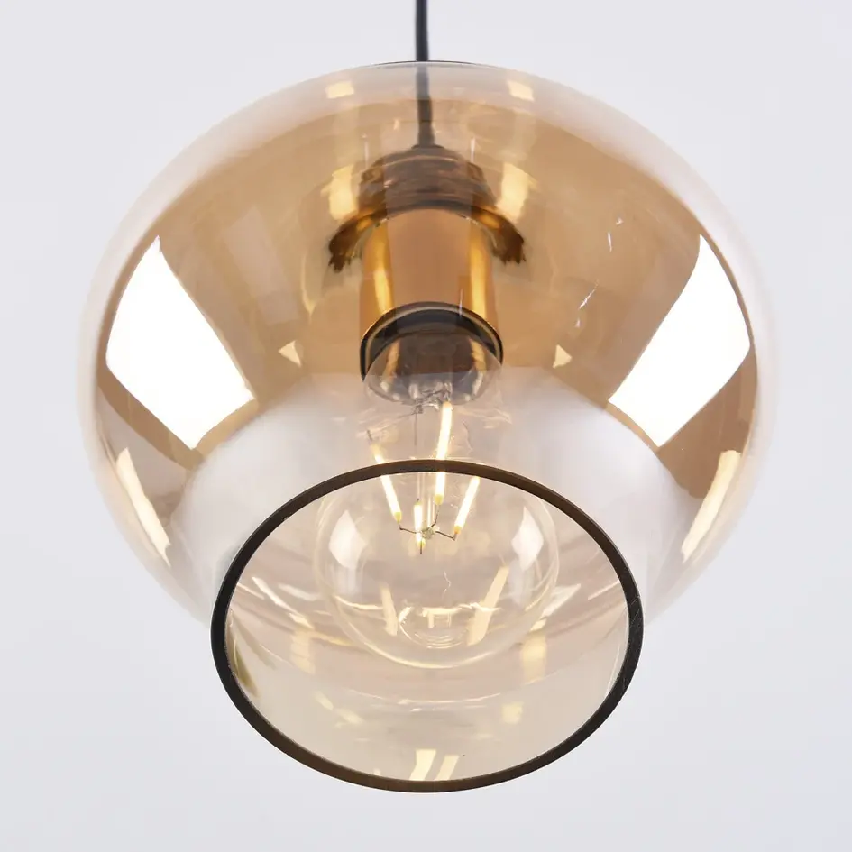 1-flammige Hängeleuchte Trinidad mit amber Glas - Variante 3