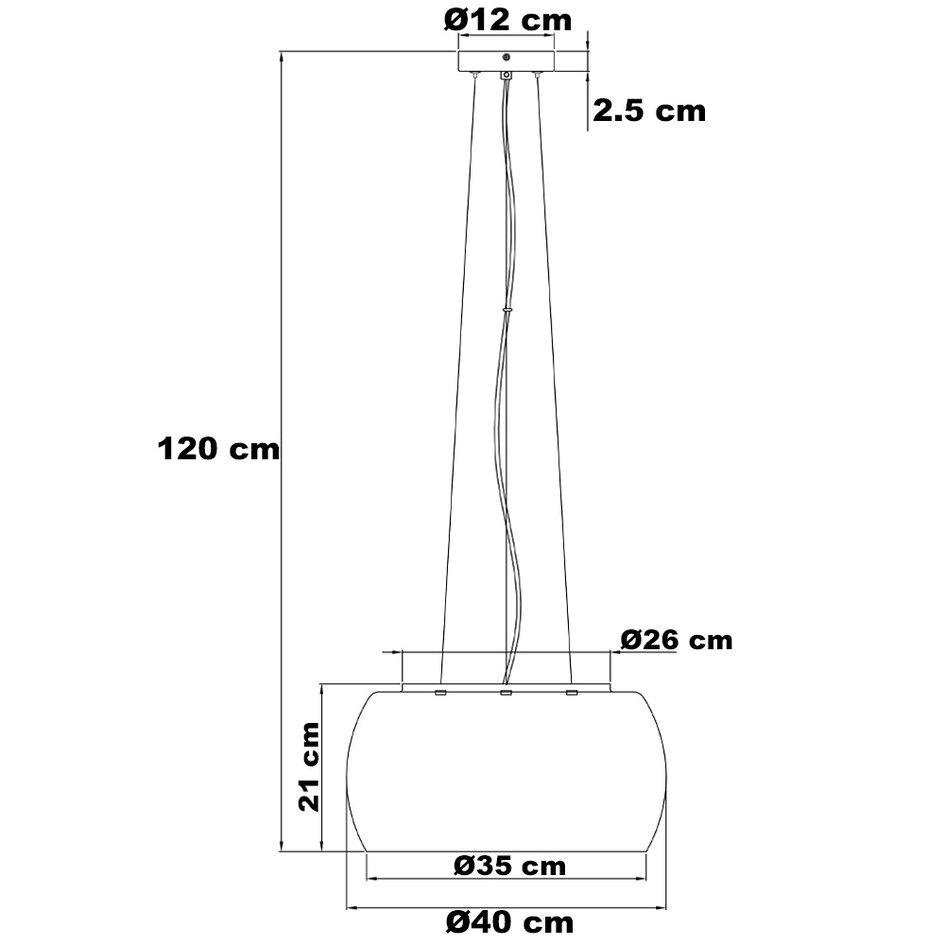 Design-Pendelleuchte Serres mit amber Glas, 3-flammig