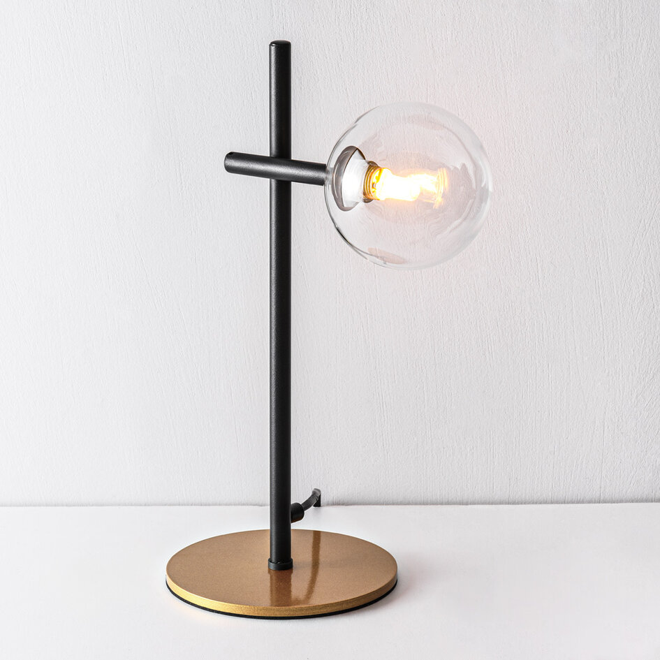 Tischlampe Glenn - Transparentes Glas