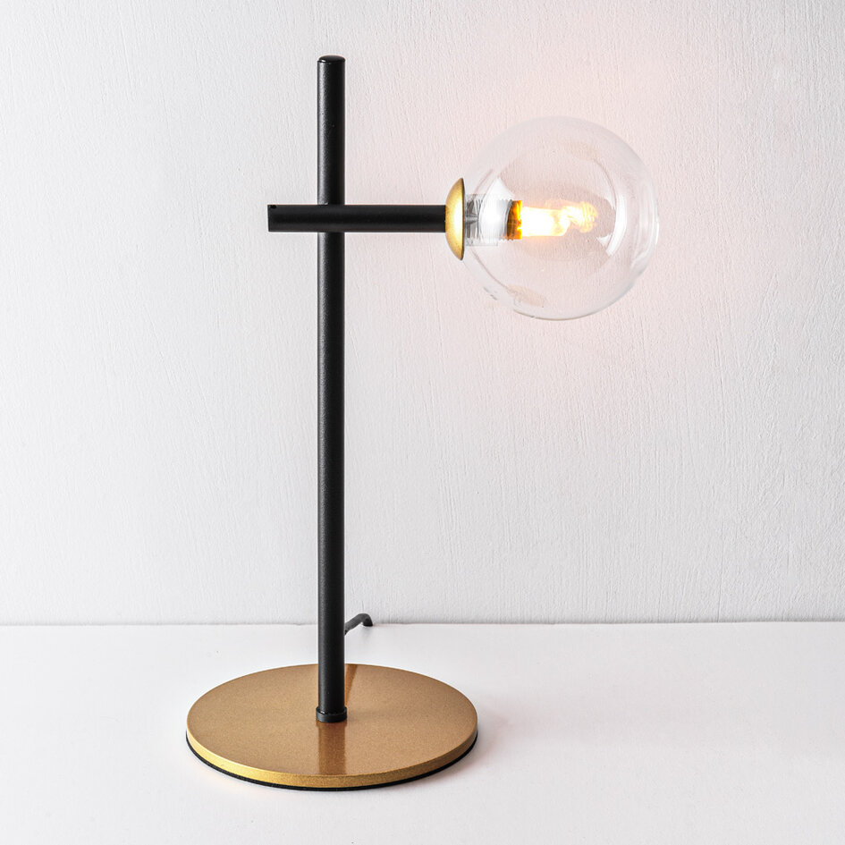 Tischlampe Glenn - Transparentes Glas