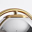 Goldene Design-Tischlampe George - Rauchglas mit Spiegeleffekt