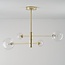 Design-Deckenleuchte Stiri 4-flammig gold mit transparentem Glas