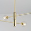 Design-Deckenleuchte Stiri 4-flammig gold mit transparentem Glas