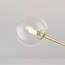 Deckenleuchte Sest gold mit transparentem Glas, 6-flammig
