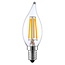 E14 3-stufig dimmbare LED-Filament-Kerzenlampe mit transparentem Glas | 5.5W 2700K