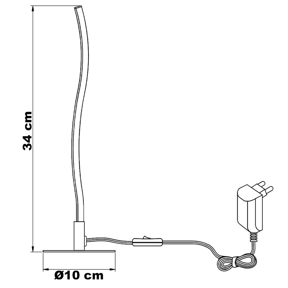 Minimalistische Tischlampe mit integrierten LEDs - Vinti