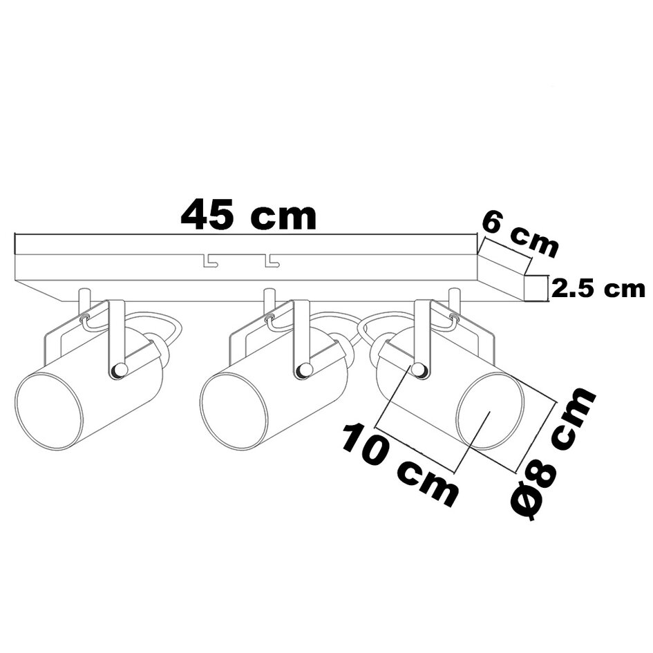 Deckenleuchte mit Rauchglas, 3-flammig - Maud