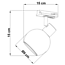 Modernes 1-Phasiges Schienensystem von 3 Metern mit Melle Amber-Strahlern - Deckenleuchte
