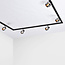 Modernes 1-Phasiges Schienensystem von 3 Metern mit Melle Rauchglas-Strahlern - Deckenleuchte