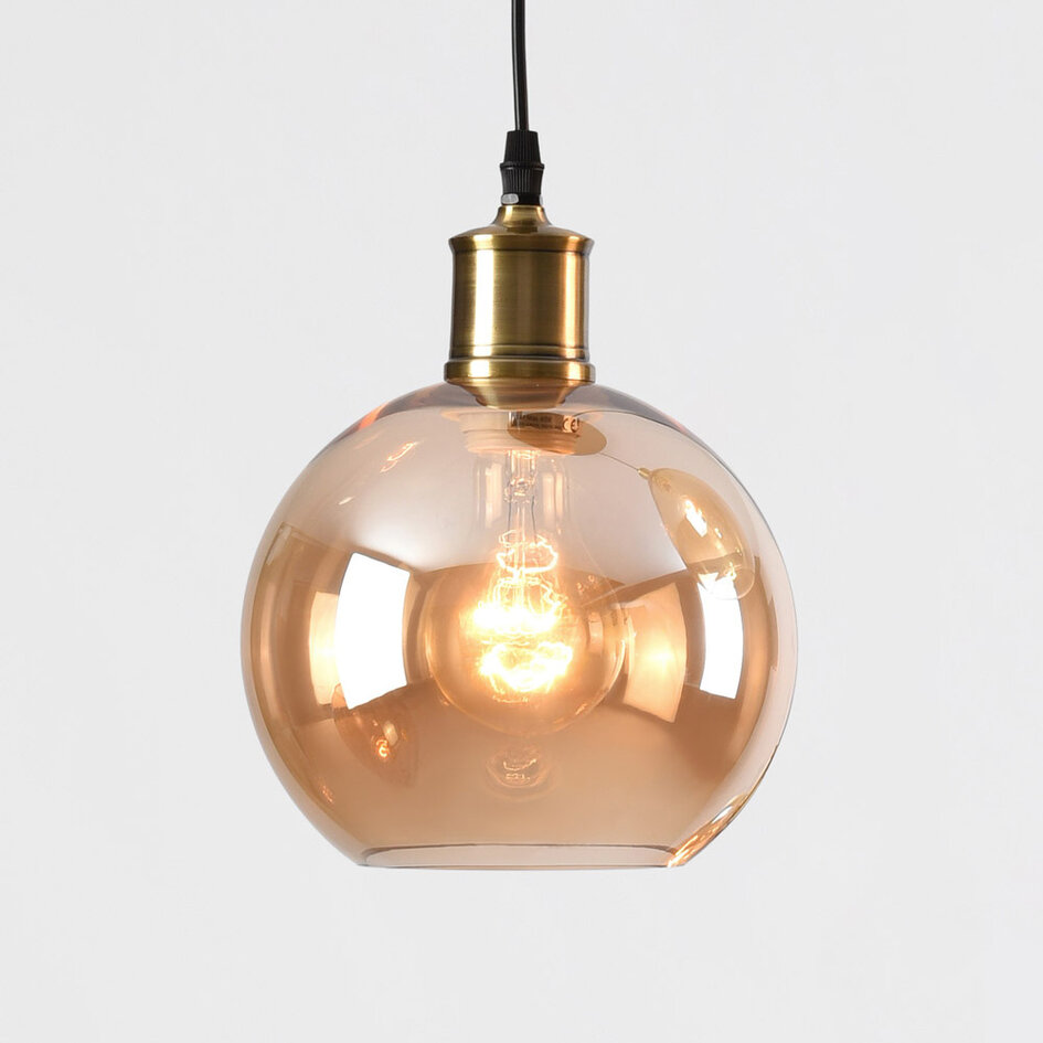 Design-Hängeleuchte aus amber Glas - Verona