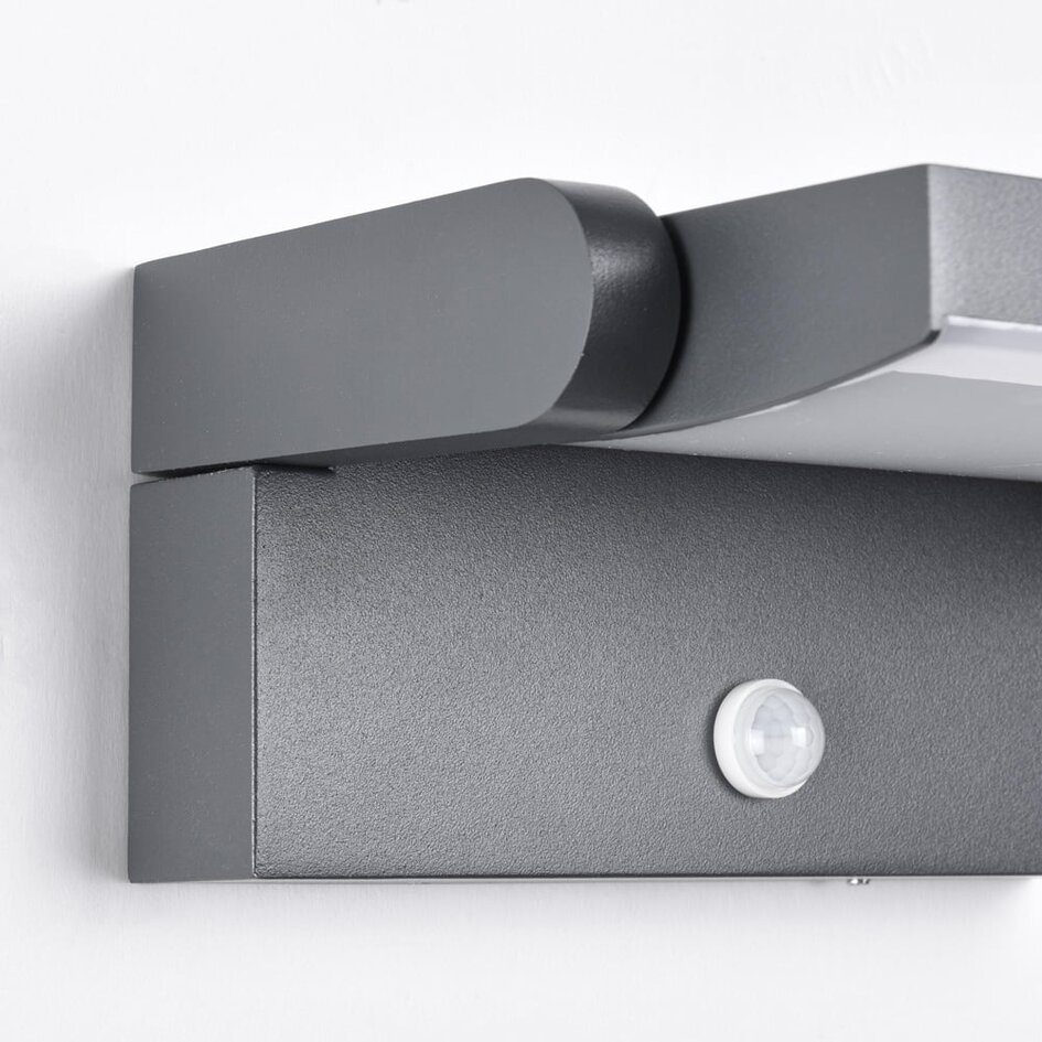 Verstellbare Wandleuchte Berlin mit Sensor – Anthrazit