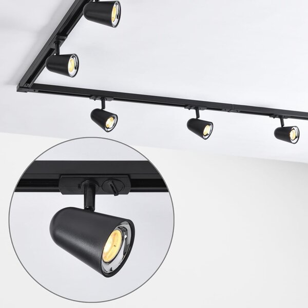Modernes 1-Phasen-Schienensystem 3 Meter mit Sev-Spots - 3-stufig dimmbar