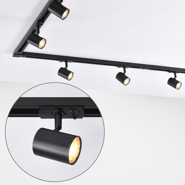 Modernes 1-Phasen-Schienensystem 3 Meter mit Nox-Spots - 3-stufig dimmbar