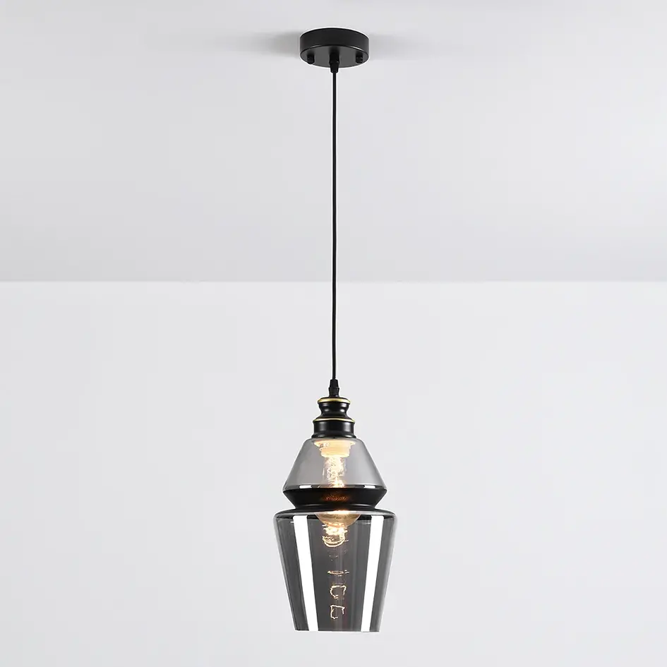 1-flammige Hängeleuchte Sofie – längliches Glas