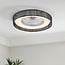 Deckenventilator Cakir mit Sterneffekt und anpassbarer Farbtemperatur – schwarzer Bambusschirm
