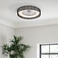 Deckenventilator Cakir mit Sterneffekt und anpassbarer Farbtemperatur – schwarzer Bambusschirm